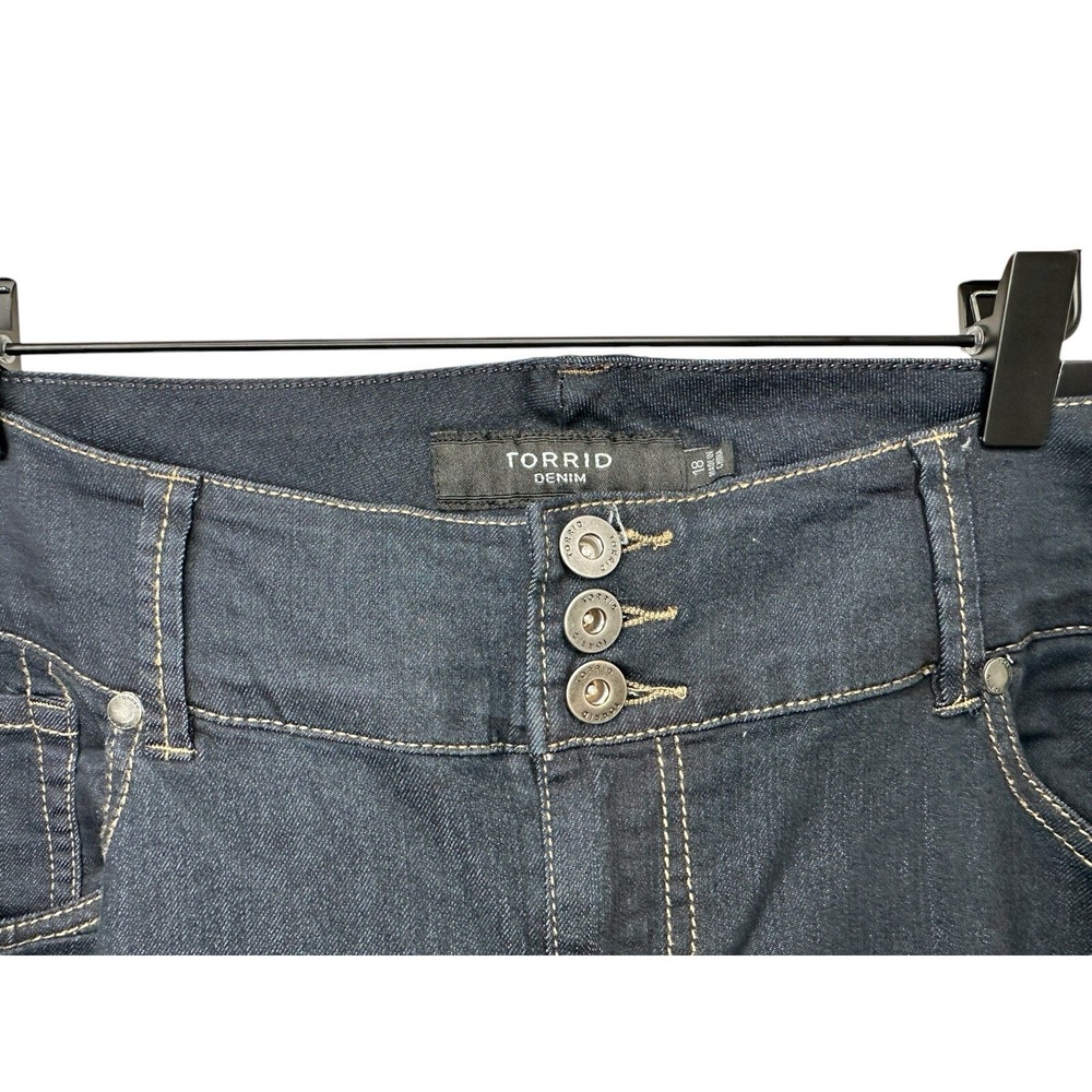 NEW Torrid Stiletto Jeggings 18 Dark Indigo Ankle Zip High Rise Skinny Jeans - Picture 5 of 10
